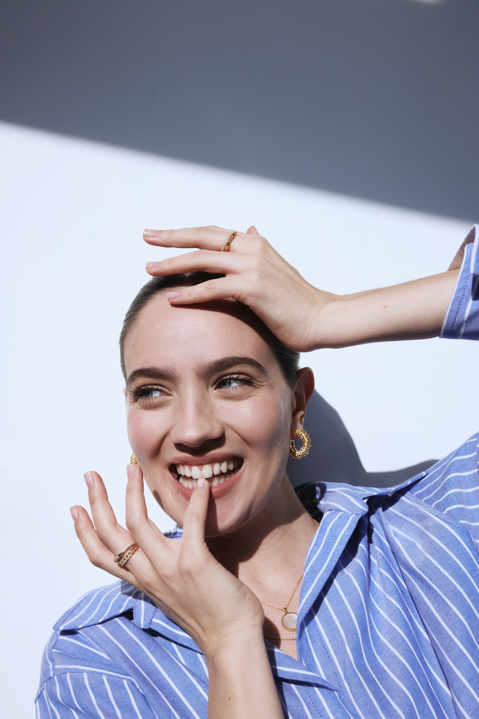 Poshe biżuteria dla kobiet na każdy dzień kolczyki pozłacane Lava pierścionek solis